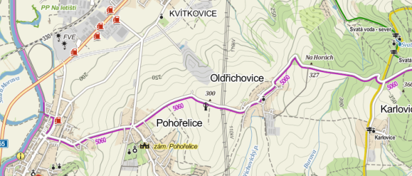 Cyklotrasy a turistické trasy