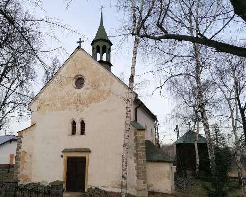 Nelahozeves, kostel sv. Ondřeje / pohled na kostel
