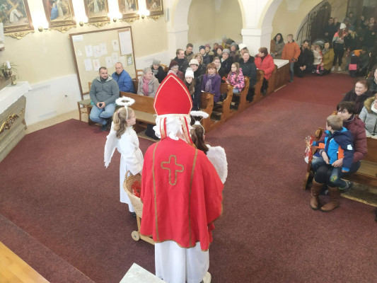 Svatý Mikuláš / Mikulášká nadílka v kostele / Autor fotografie: Farnost Palkovice