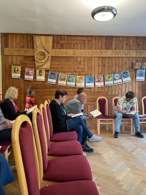 Z veřejného čtení z díla J.A. Komenského / Autor fotografie: Věra Konečná