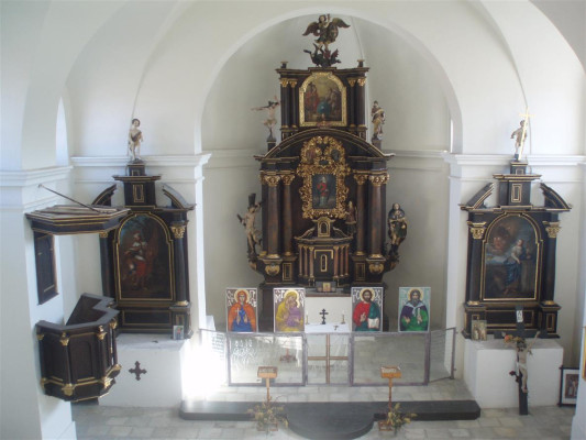 kaple  sv. Barbory oltář