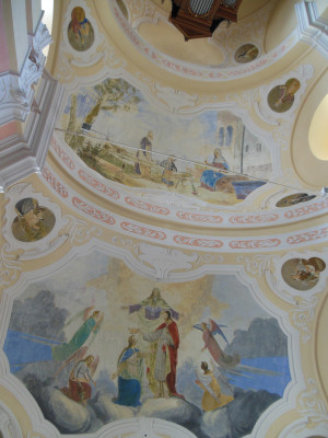 kostel Panny Marie Bolestné a sv. Jana Nepomuckého / klenba