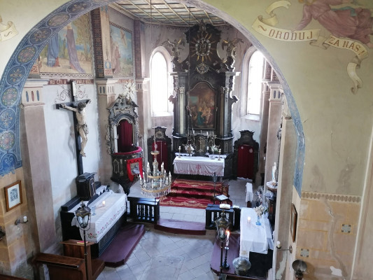 Nová Ves - Vepřek, kostel Narození Panny Marie / interier kostela