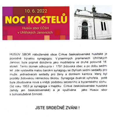 Husův sbor Církve československé husitské v Uhlířs / Budova s logem / Autor fotografie: vlastní