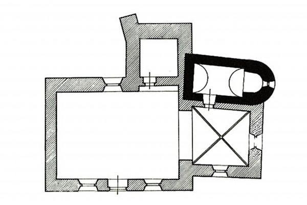 kostel Vysoká / půdorys