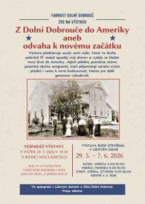  „Z Dolní Dobrouče do Ameriky aneb odvaha k novému
