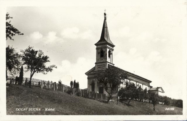Kostel sv. Jana Křtitele / Dobová fotografie kostela sv. Jana Křtitele / Autor fotografie: Kostela svatého Jana Křtitele