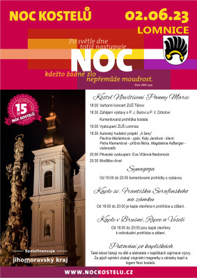 Program Noci kostelů 2023 v Lomnici