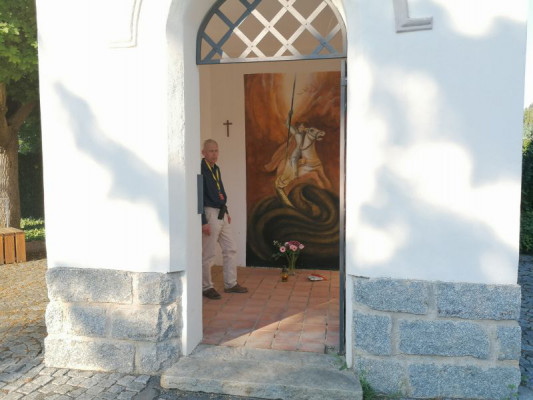 Otevření kapličky sv. Jiří s komentářem