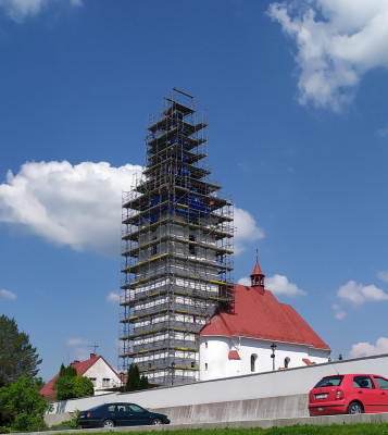 Rekonstrukce věže kostela / Autor fotografie: Tomáš Huďa