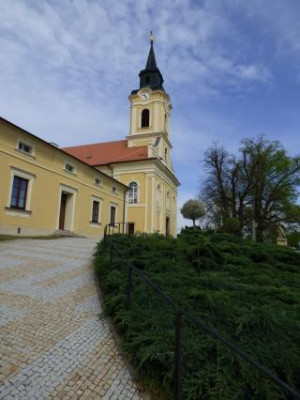 Kostel sv. Cyrila a Metoděje / Kostel byl postaven po dvou letech a 4. října 1857 slavnostně zasvěcen slovanským věrozvěstům sv. Cyrilu a Metoději. Jejich obraz nad hlavním oltářem věnovala kostelu majitelka vedlejšího milotického panství. Kostel byl slavnostně konsekrován 9.října 1907 brněnským biskupem Dr. Pavlem hrab. Huynem. Dřevěná socha Madony s Ježíškem, pravděpodobně gotická, je kulturní památkou. Kostel prošel různými opravami až do dnešní podoby. / Autor fotografie: Obec Ratíškovice