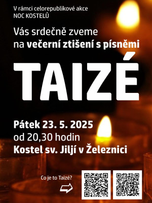 Večerní ztišení se zpěvy z Taizé