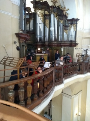 Kostel Povýšení sv. Kříže / Varhany z bočního kůru