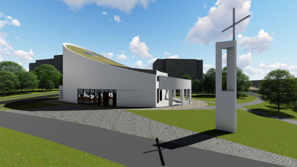 Kostel pro Lochotín / Vizualizace budoucího kostela v Plzni na Lochotíně