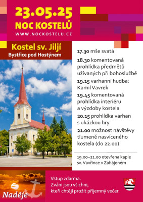 Plakát Noci kostelů, Bystřice pod Hostýnem / Autor fotografie: Farnost BpH