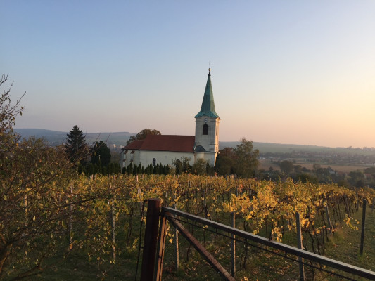 Kostel Narození Panny Marie UH - Sady, pohled od v / Autor fotografie: Martina Němčická