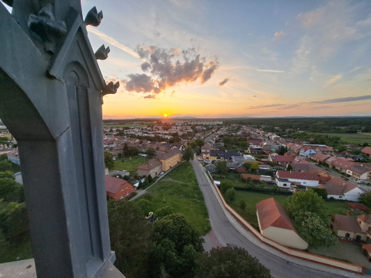 Vyhlídka z věže kostela v Poštorné